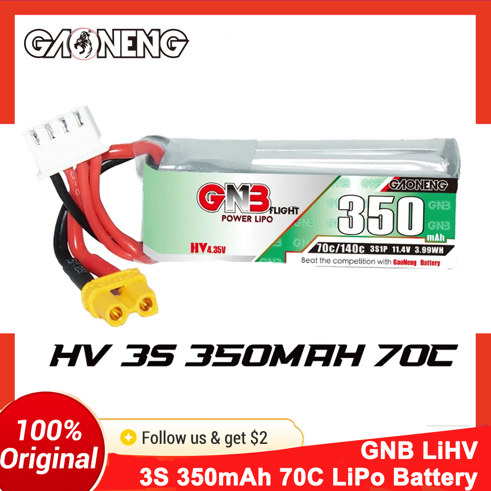 Walksnail Avatar Hd Goggles X - Baterai LiPo Gaoneng GNB 350mAh 3S