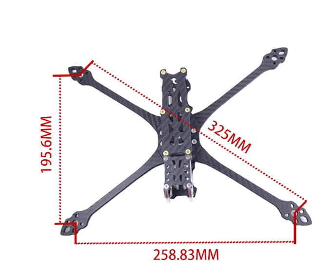 MAK5 MK5 7 inci 325mm Rangka M - Geprc Rad Vtx 5.8G 2.5W ulasan dan harga